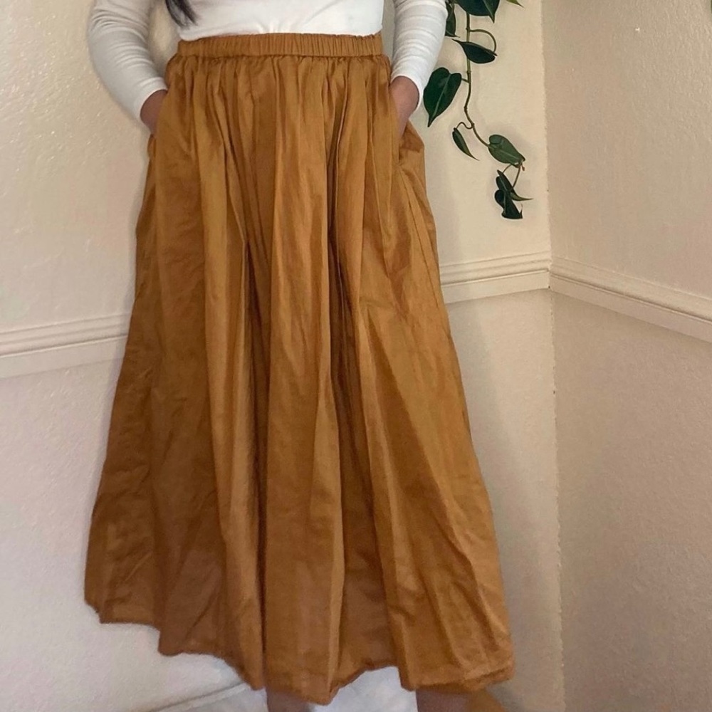 Uniqlo Mustard Maxi Skirt